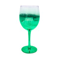 Taça de Vinho Cristal 315ml Purpurina Verde para Sublimação Elegance