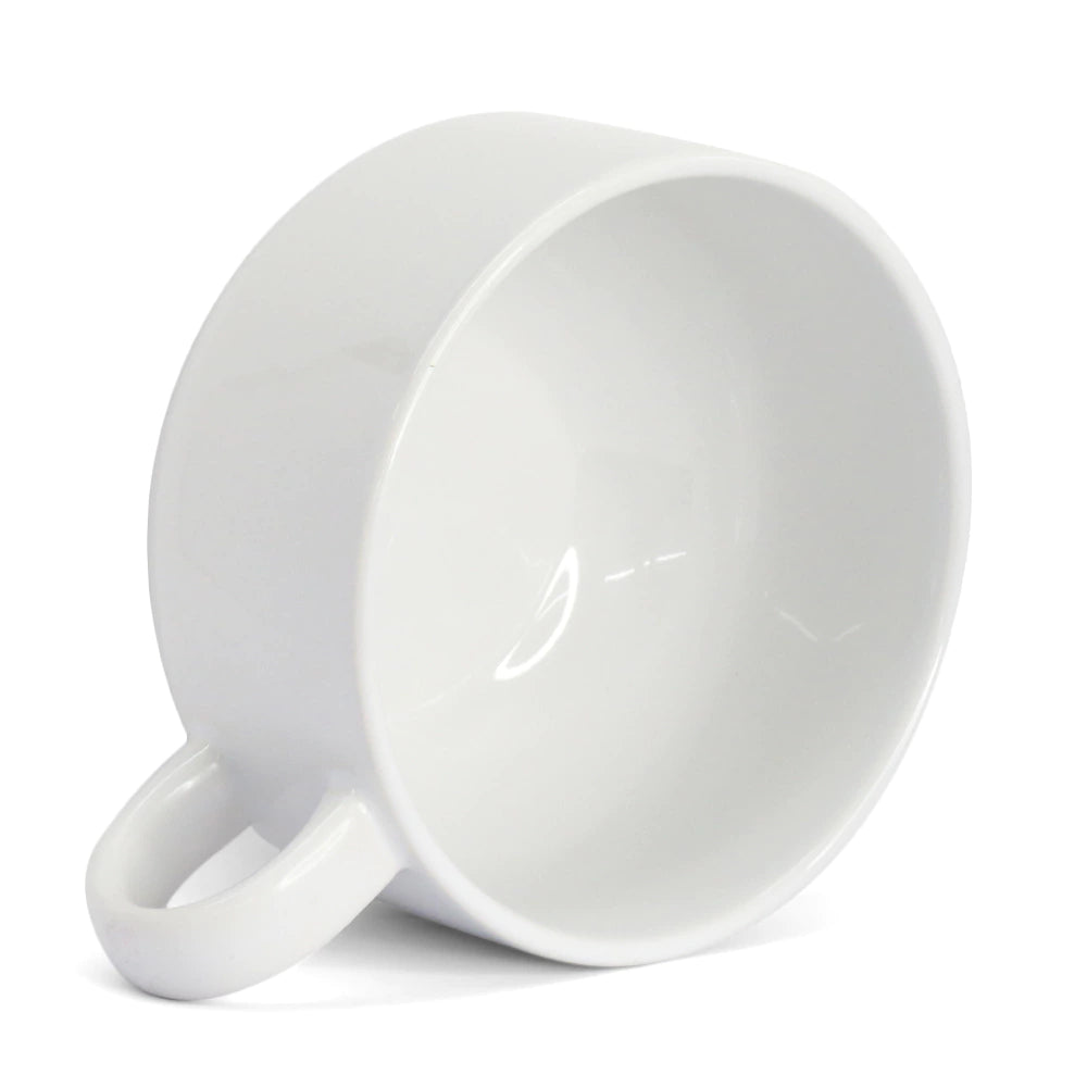Durable White Ceramic Bowl for Sublimation - Customizable and Versatile