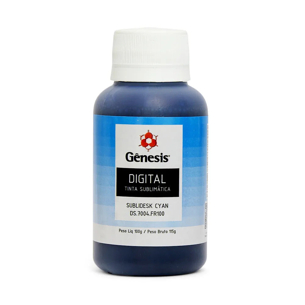 Tinta para Sublimação Gênesis Ciano 100ml com Cores Vibrantes