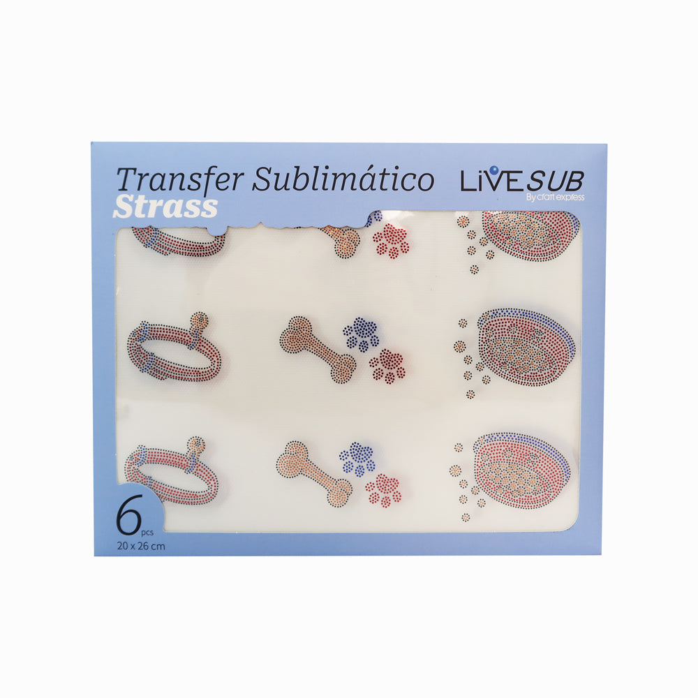 Transfer de Strass Pet 20x26cm para Personalização de Roupas e Acessórios