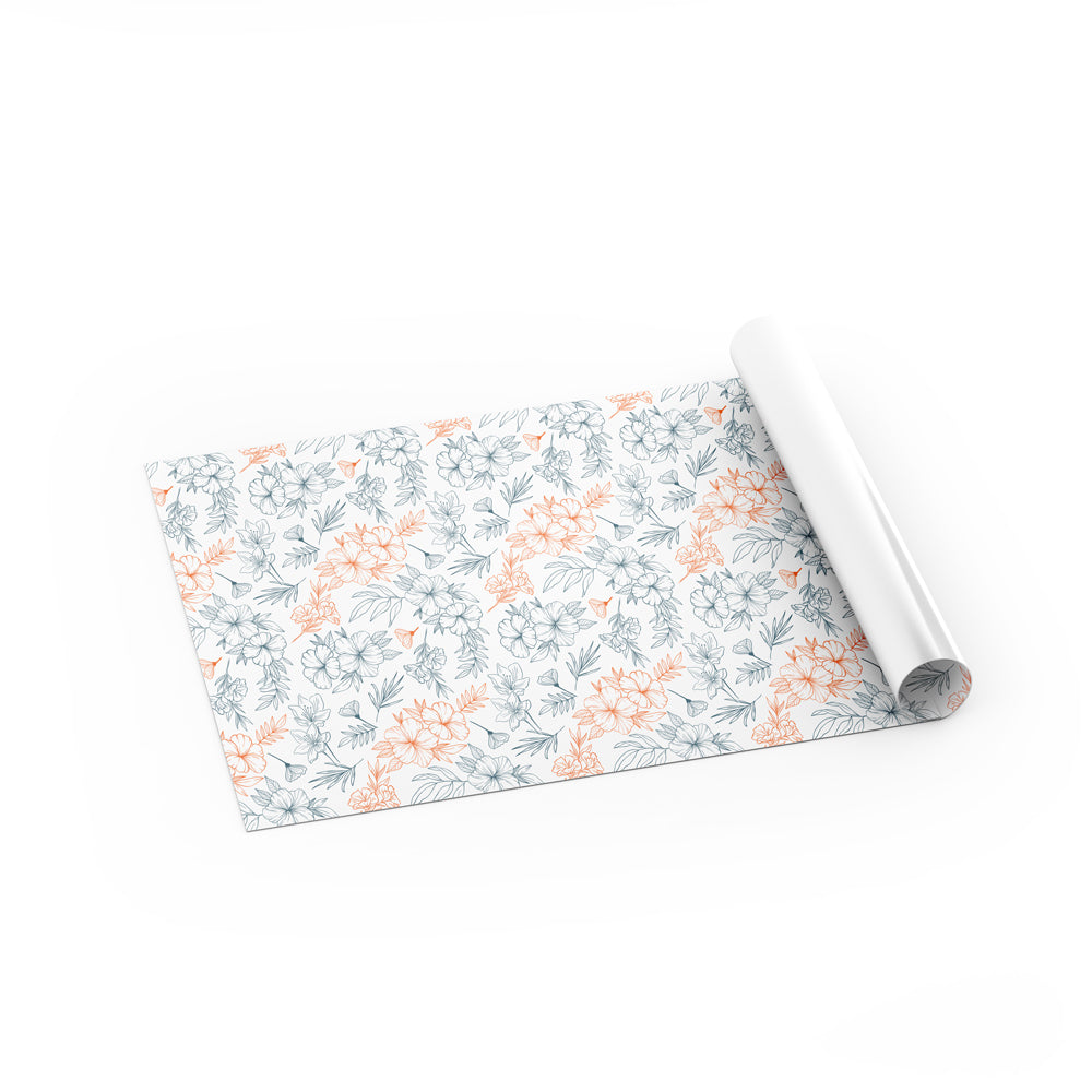 Transfer Sublimático Hydro Floral Tropical Rolo 38x1220cm para Sublimação