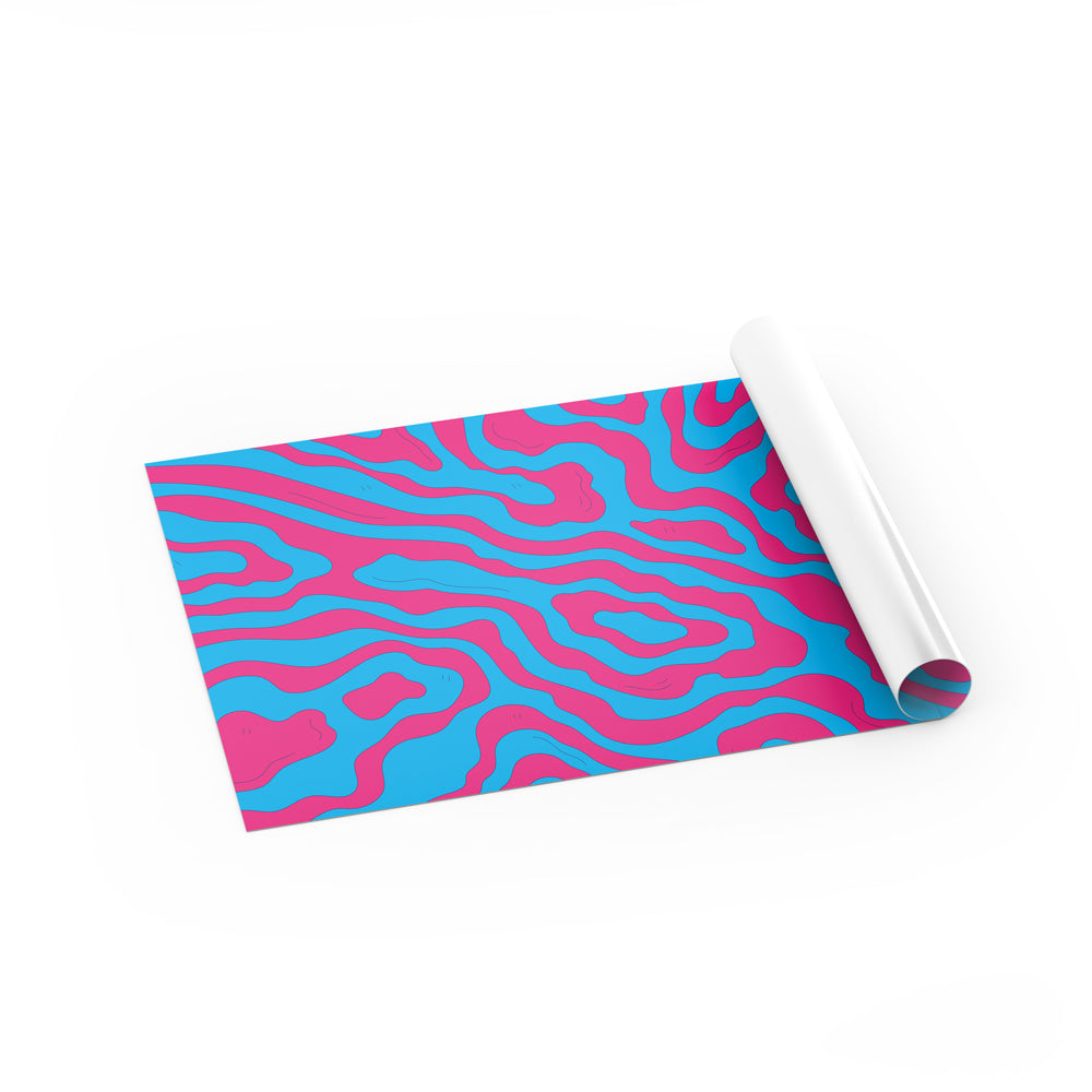Transfer Sublimático Hydro Zebra Azul Rolo 38x1220cm para Sublimação