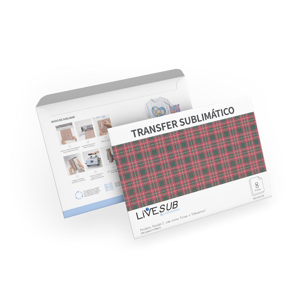 Transfer Sublimático Natal 11.4x30.5cm para Sublimação e Personalização