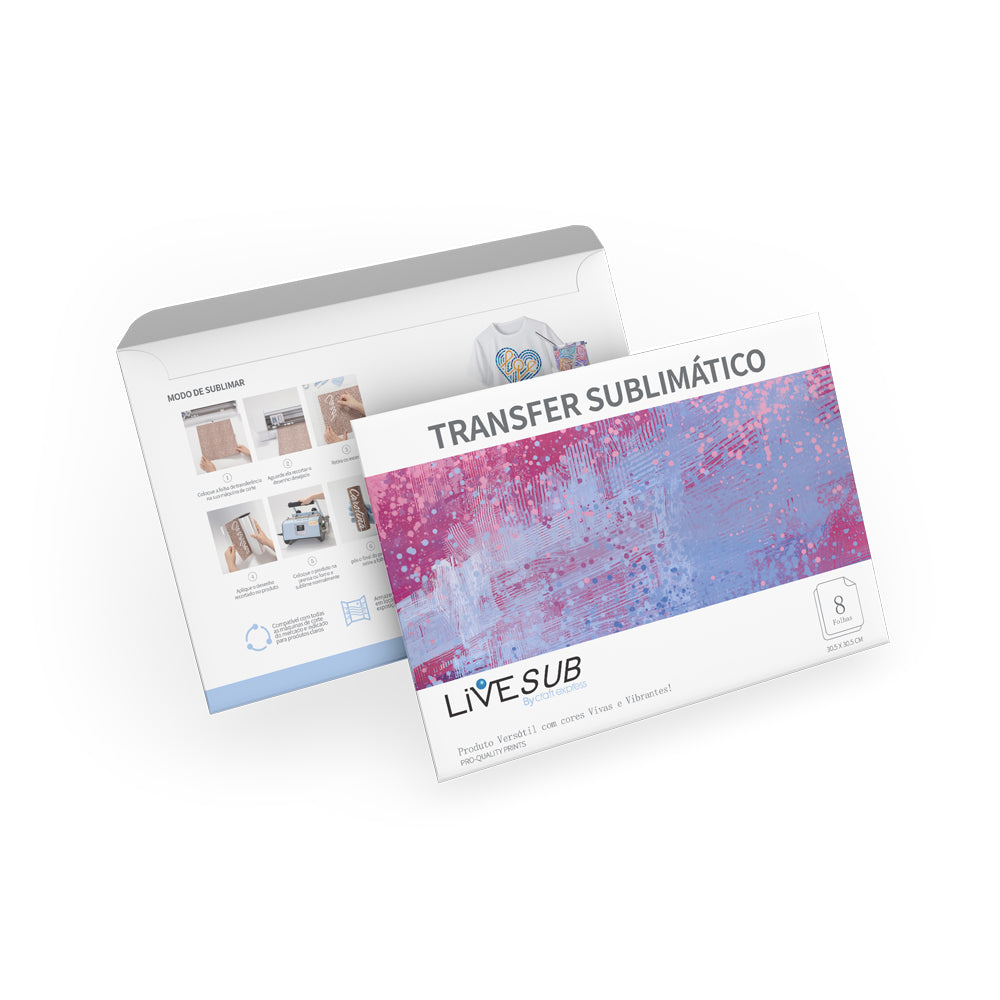 Transfer Sublimático Névoa Roxa 11.4x30.5cm para Sublimação e Personalização
