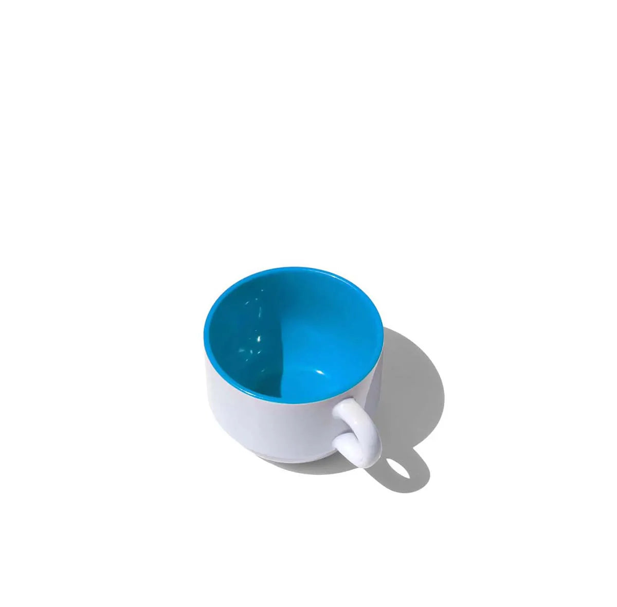 Xícara de Cerâmica 150ml Branca com Interior Azul para Sublimação LiVE
