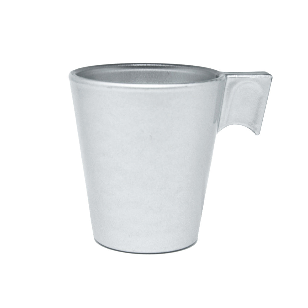 Xícara de Vidro Prata 80ml para Sublimação - Café Expresso Personalizado