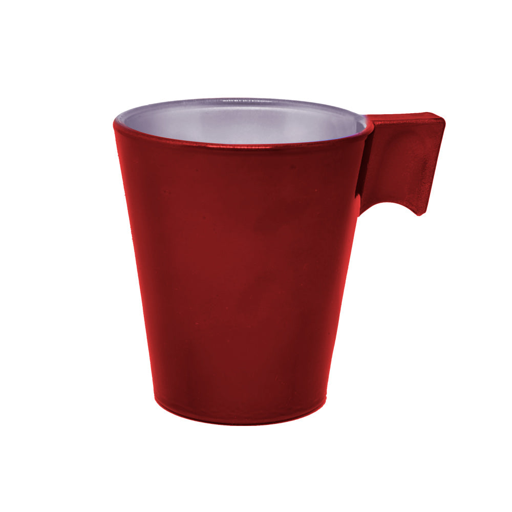 Xícara de Vidro Vermelho Escarlate 80ml para Sublimação - Café Expresso